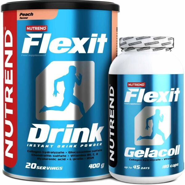 Nutrend FLEXIT DRINK BROSKEV 400 G +  FLEXIT GELACOLL 180 CAPS Kloubní výživa, , velikost