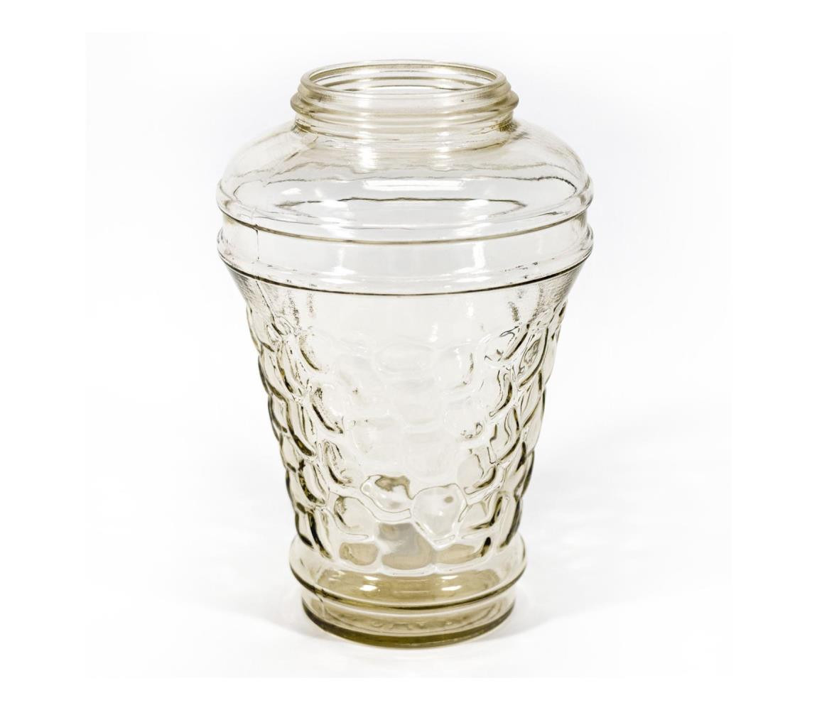 Hřbitovní skleněná váza Hrozen kouřová