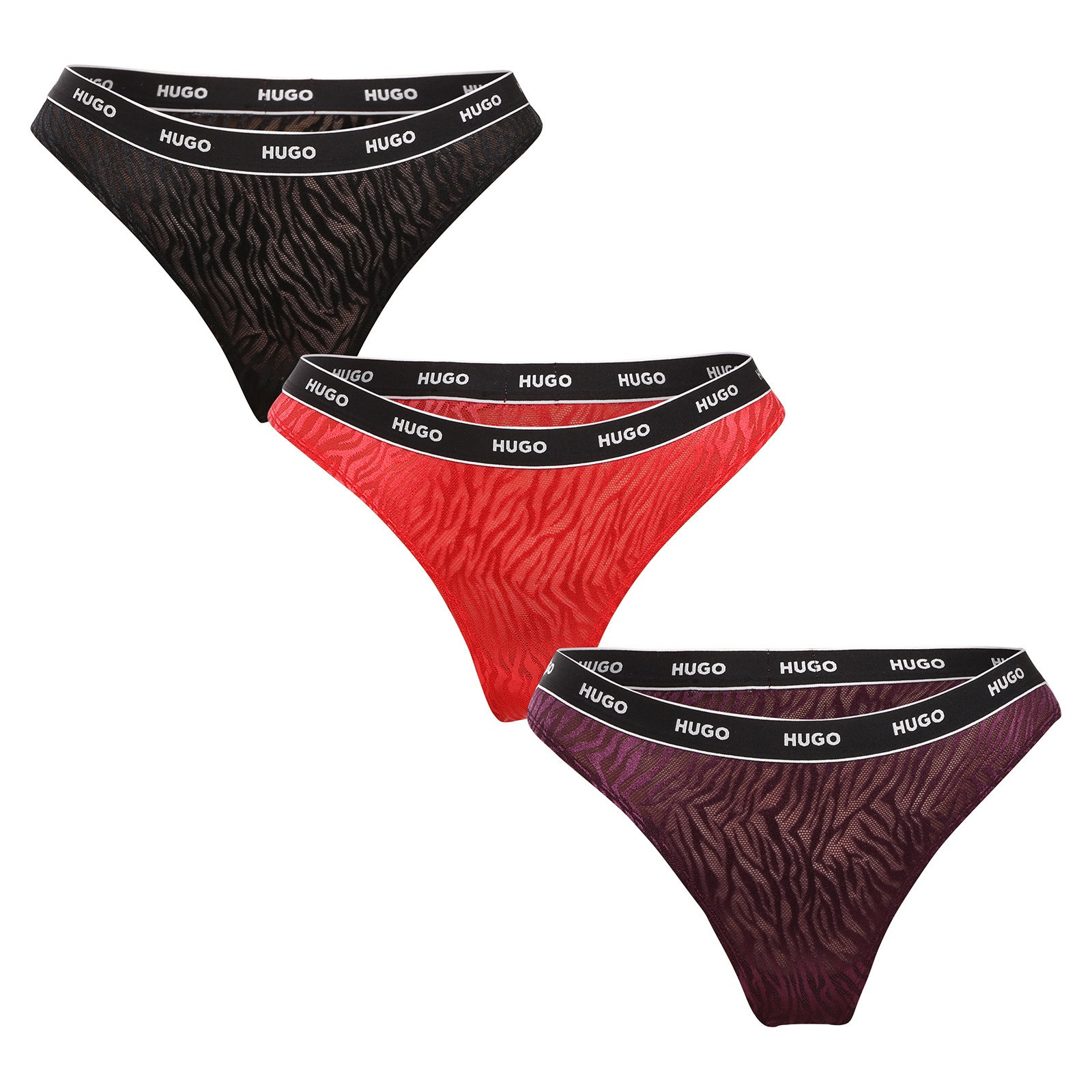 3PACK dámská tanga HUGO vícebarevná (50523829 961) S