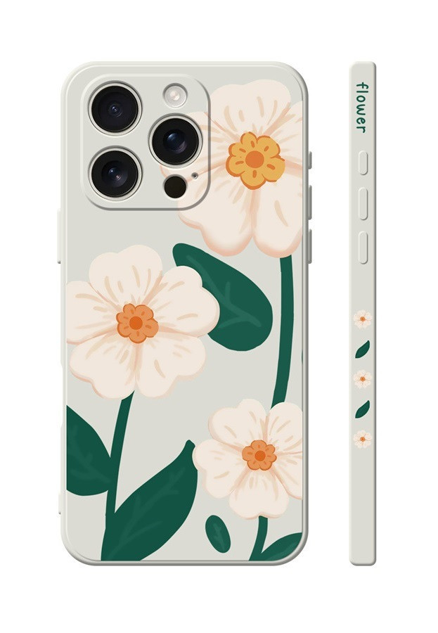 Kryt TopQ Design iPhone 16 Pro Max Bílé květy 130749