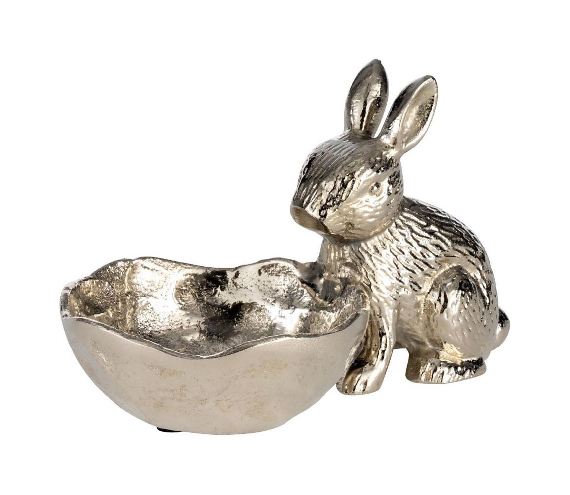 Eglo Eglo 427296 - Kovová dekorace AMBALAVA 12x20 cm zajíc s miskou/chrom