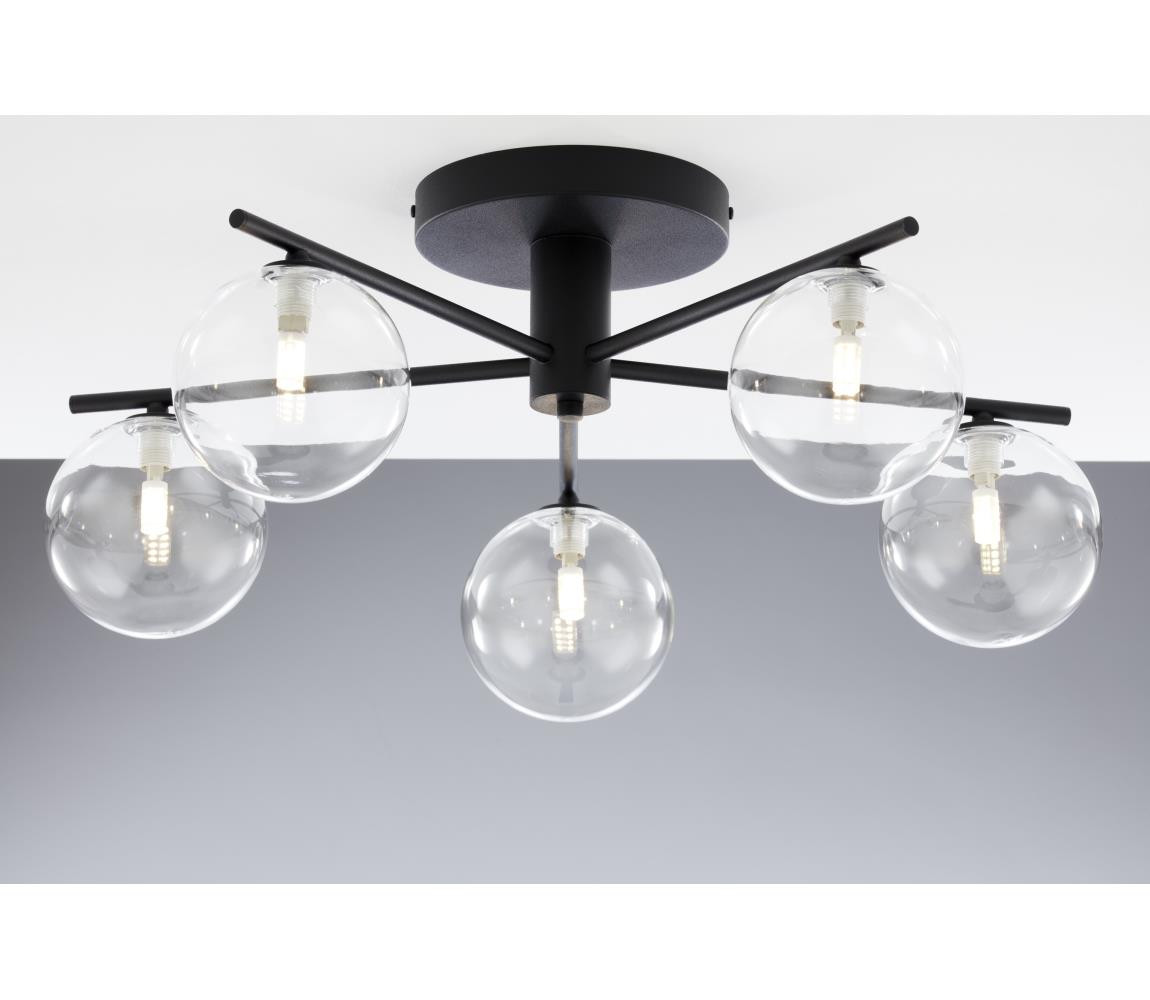 Jupiter Jupiter 2046 - Přisazený lustr PRATO 5xG9/10W/230V černá/čirá