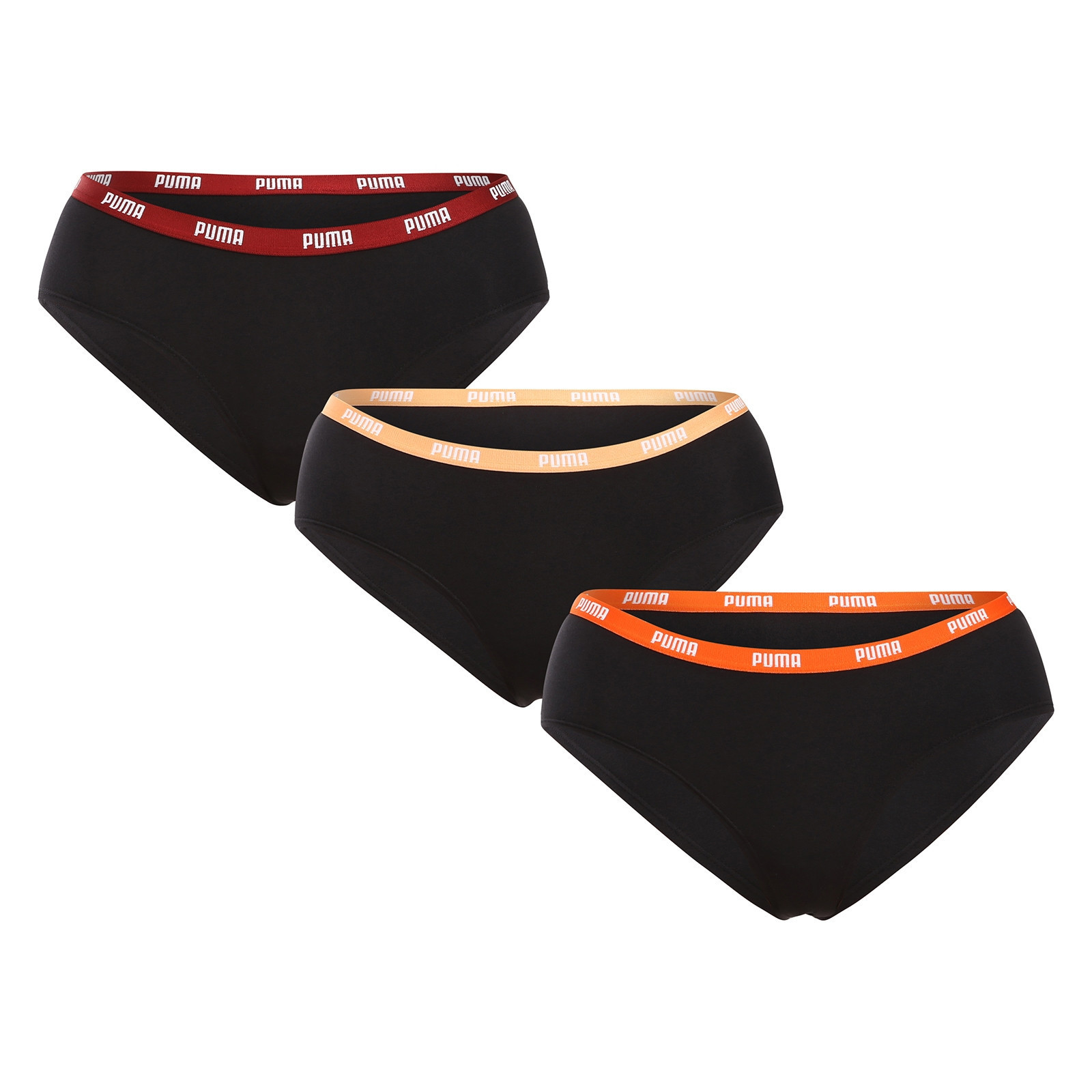 3PACK dámské kalhotky Puma černé (503007001 007) S