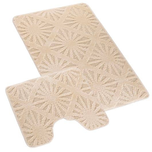 Kvalitex Koupelnová a WC předložka 60x100 + 60x50 cm - Paprsky smetanové