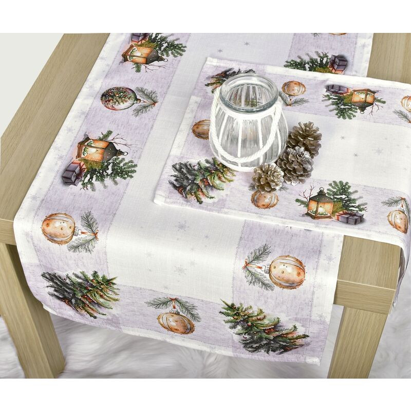 Ubrus vánoční, Vánoce v anglickém stylu 30 x 45 cm