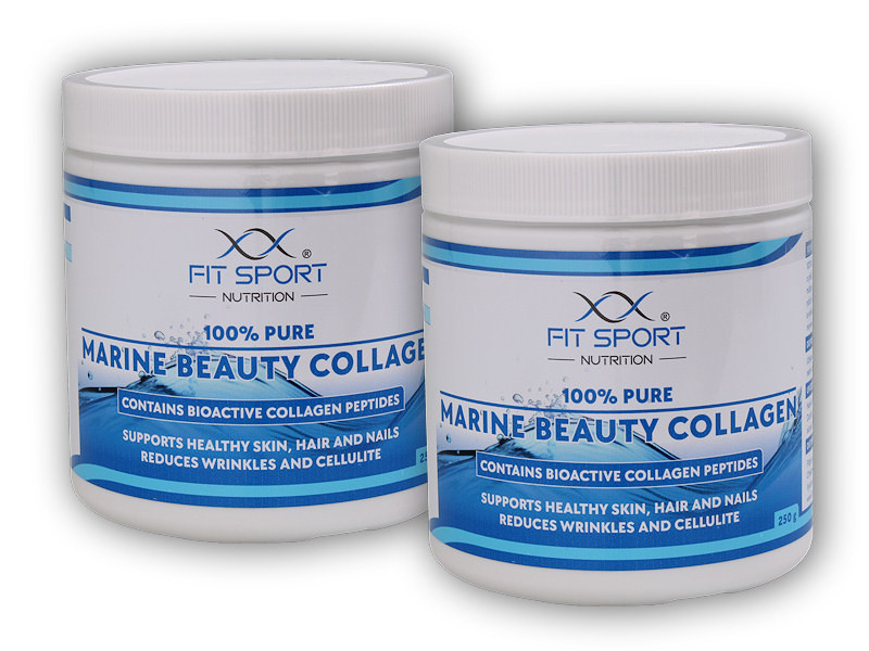 FitSport Nutrition 2x100% Pure Marine Beauty Collagen 250g Bioaktivní kolagen.peptidy VERISOL