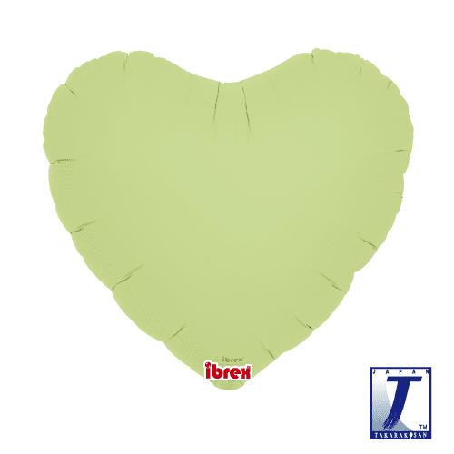 Světle zelený balónek srdce 35 cm