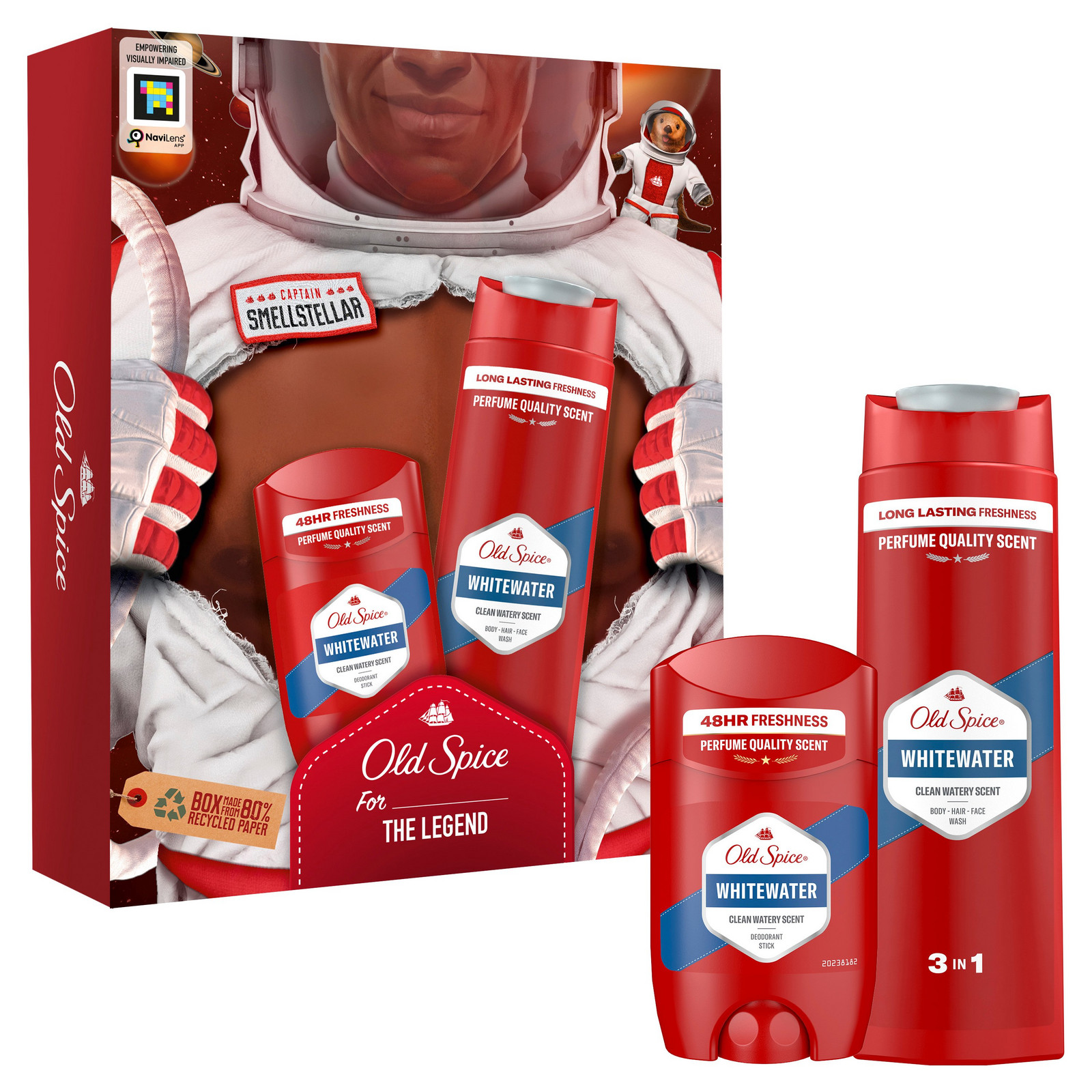 OLD SPICE Astronaut dárková sada s tuhým deodorantem a sprchovým gelem Whitewater