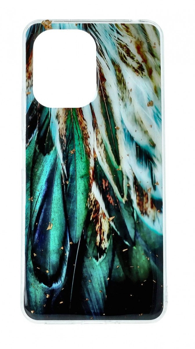 Kryt TopQ Gold Glam Xiaomi Redmi 13C Feathers 128188