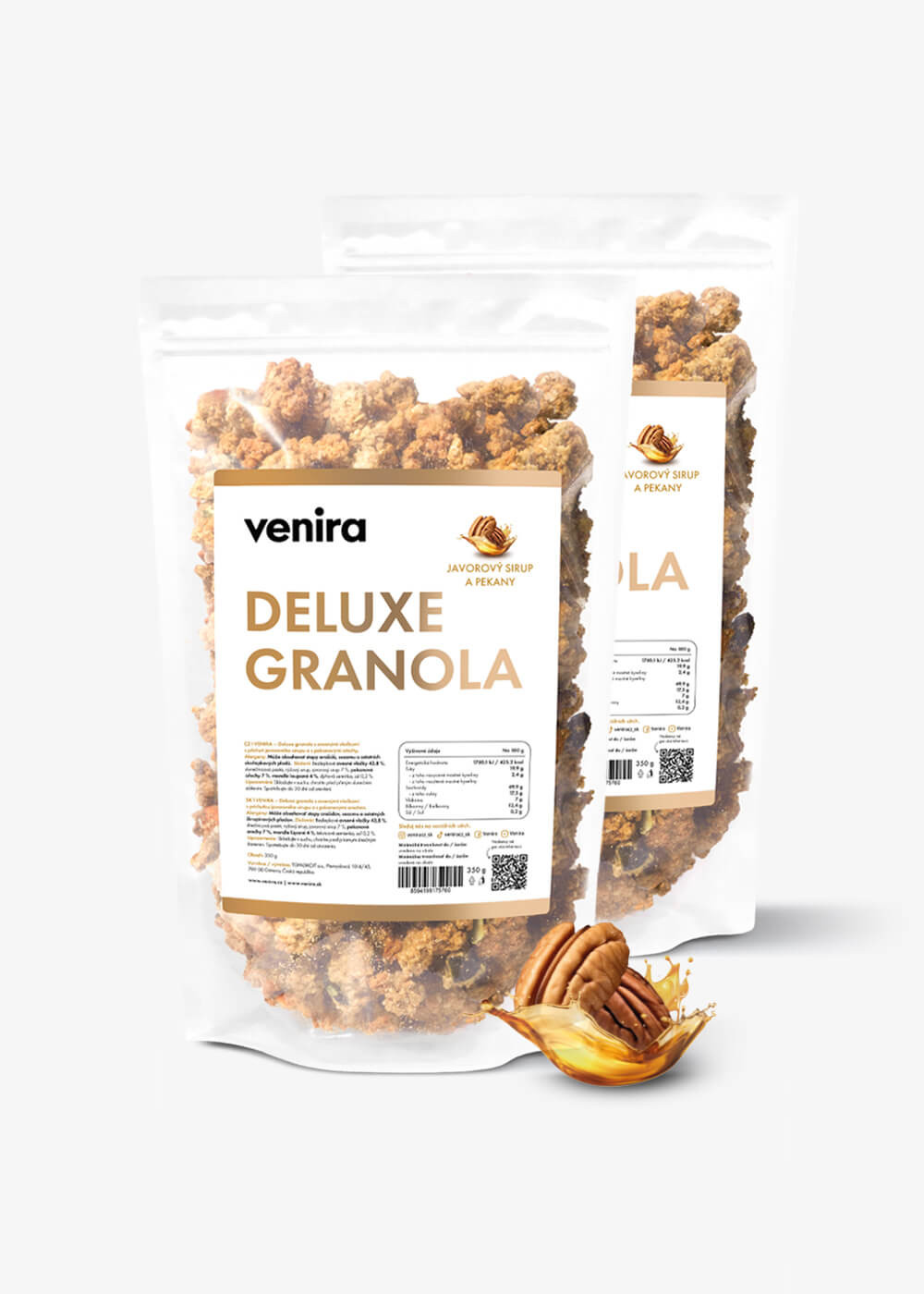 VENIRA deluxe granola, javorový sirup a pekany, 2 balení za lepší cenu