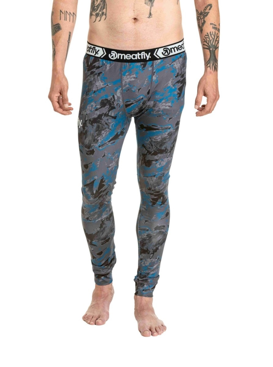 Pánské termo kalhoty meatfly sloan šedá/modrá m