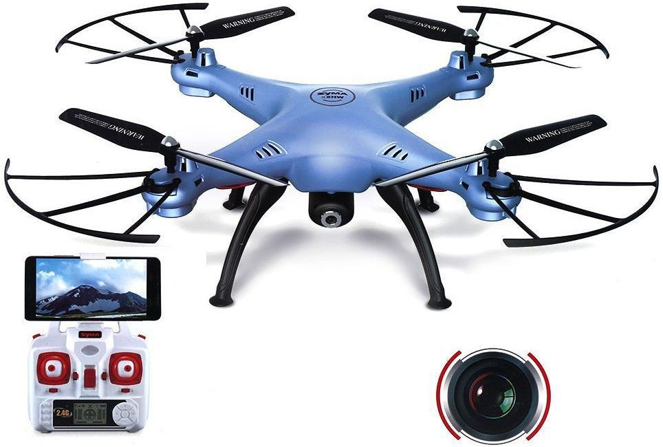 Syma X5HW RC dron 2,4GHz Wi-Fi kamera, modrá