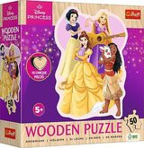 Trefl Puzzle 50 Dřevěné - Disney Pincezna - Roztomilé princezny