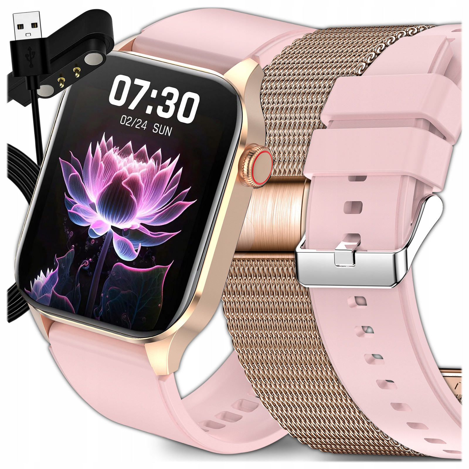 Chytré Hodinky Elegantní Dámské sportovní hodinky Hovory Aplikace Polské Menu