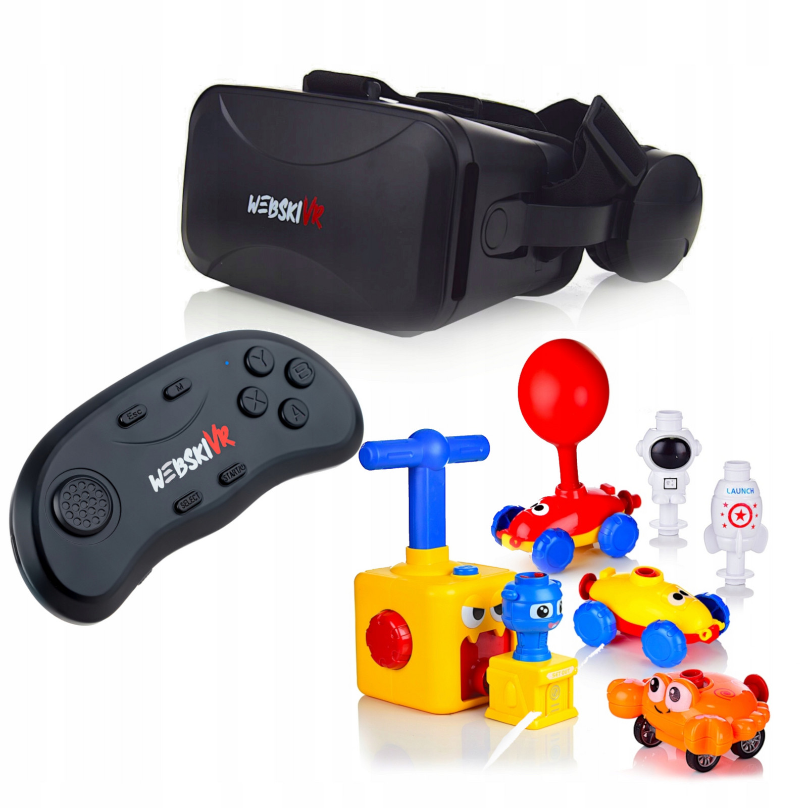 Brýle Vr 3D 360 Stupňů+gamepad+ Pneumatický Vystřelovač Balónků