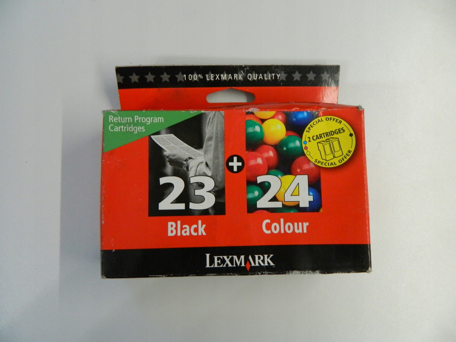 Inkoust Lexmark 23 black 24 barev Originál