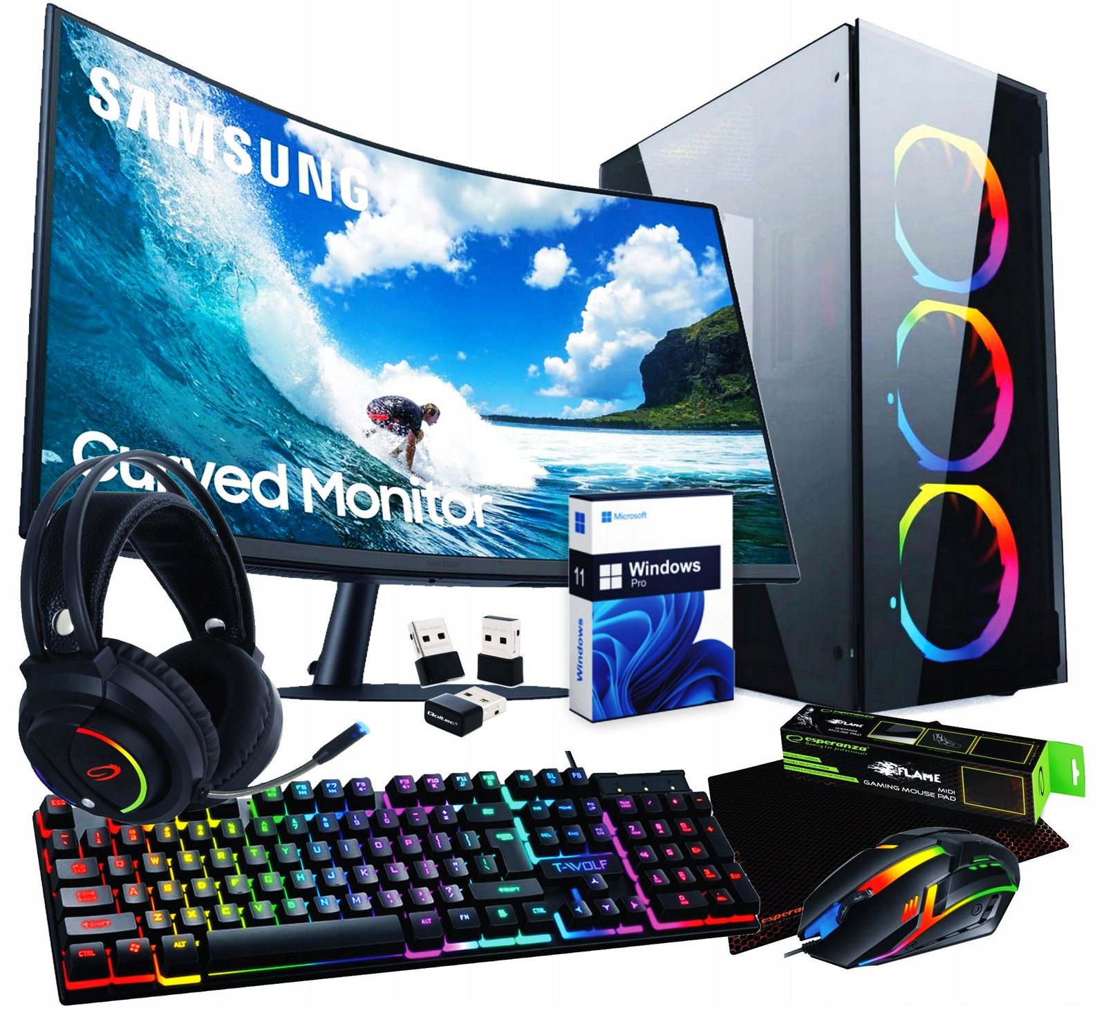 Set Počítač Ryzen 3|Radeon Rx Vega |16GB|1000GB|LED 24|Windows 11