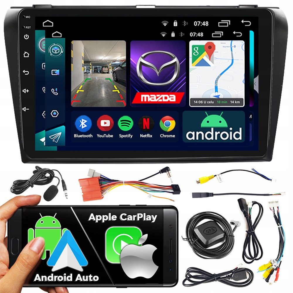 2DIN Ncs Autorádio RS-305 Mazda 3 2003-2009 Android Navigace