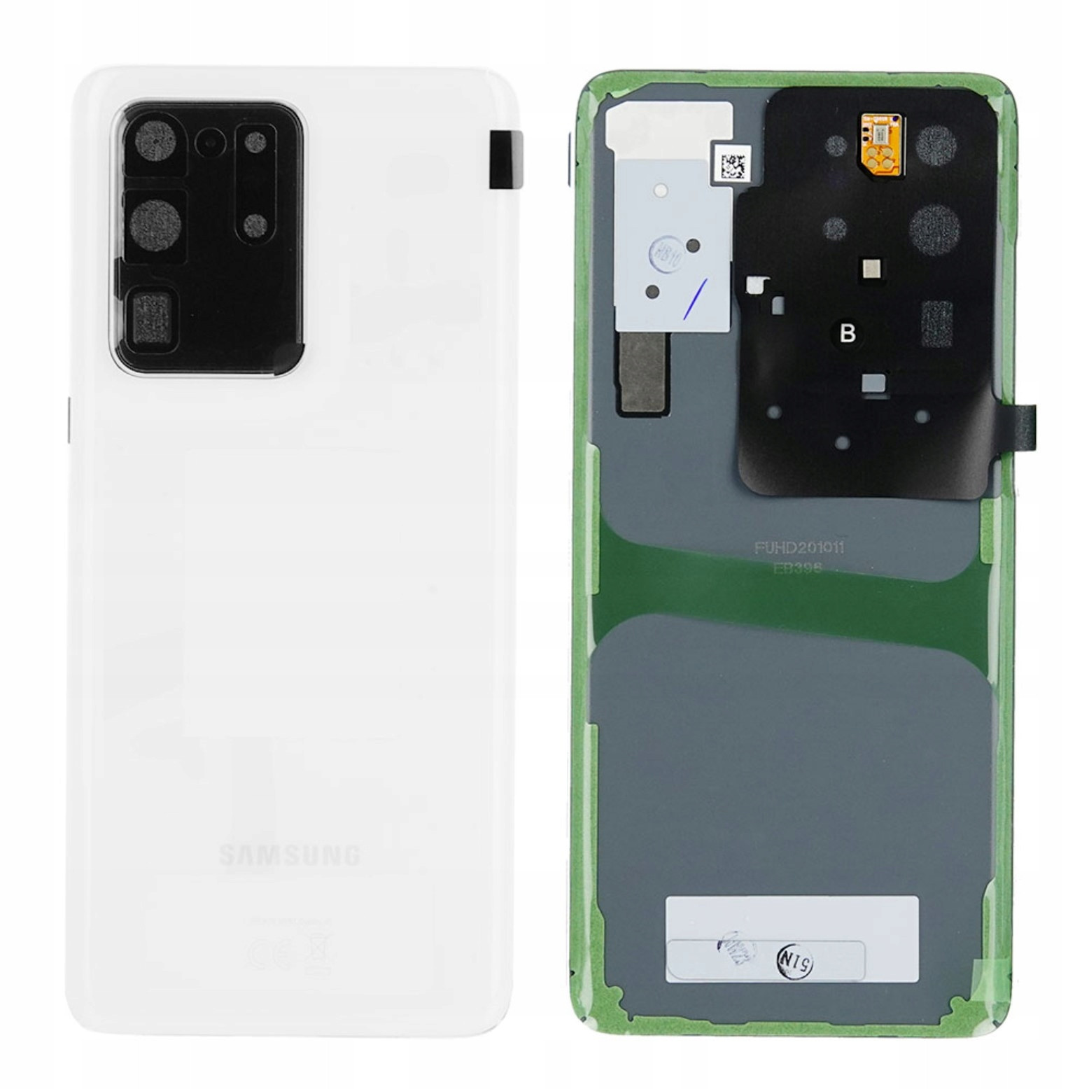 Org Klapka zadní sklo kamer pro Samsung Galaxy S20 Ultra (SM-G988) bílá