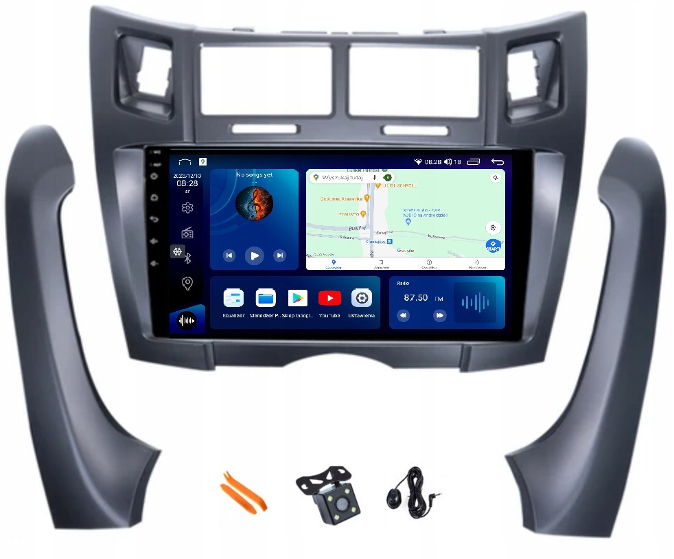 Radio Android Navigace Qled Carplay 64GB Lte Gps Dsp Toyota Yaris 2 08-13