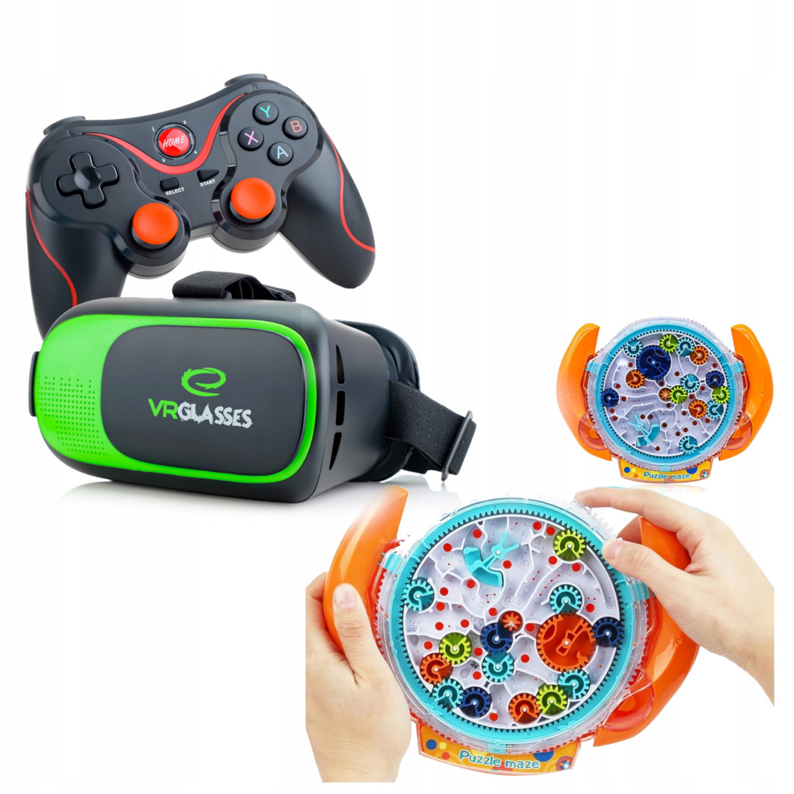 dárek Pod Stromeček Brýle Vr 360+GAMEPAD+REÁLNÁ Hra Bludiště