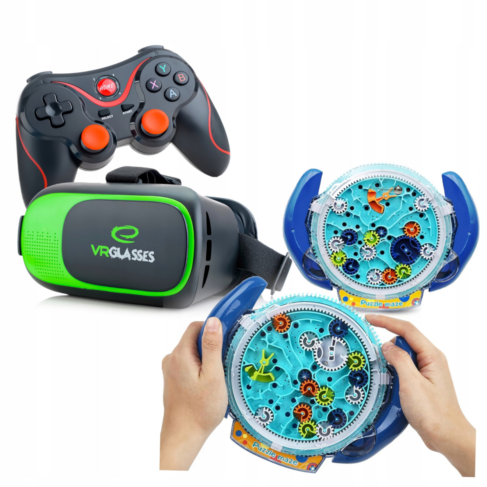 dárek K Svátku Brýle Vr 360+GAMEPAD+REÁLNÁ Hra Bludiště