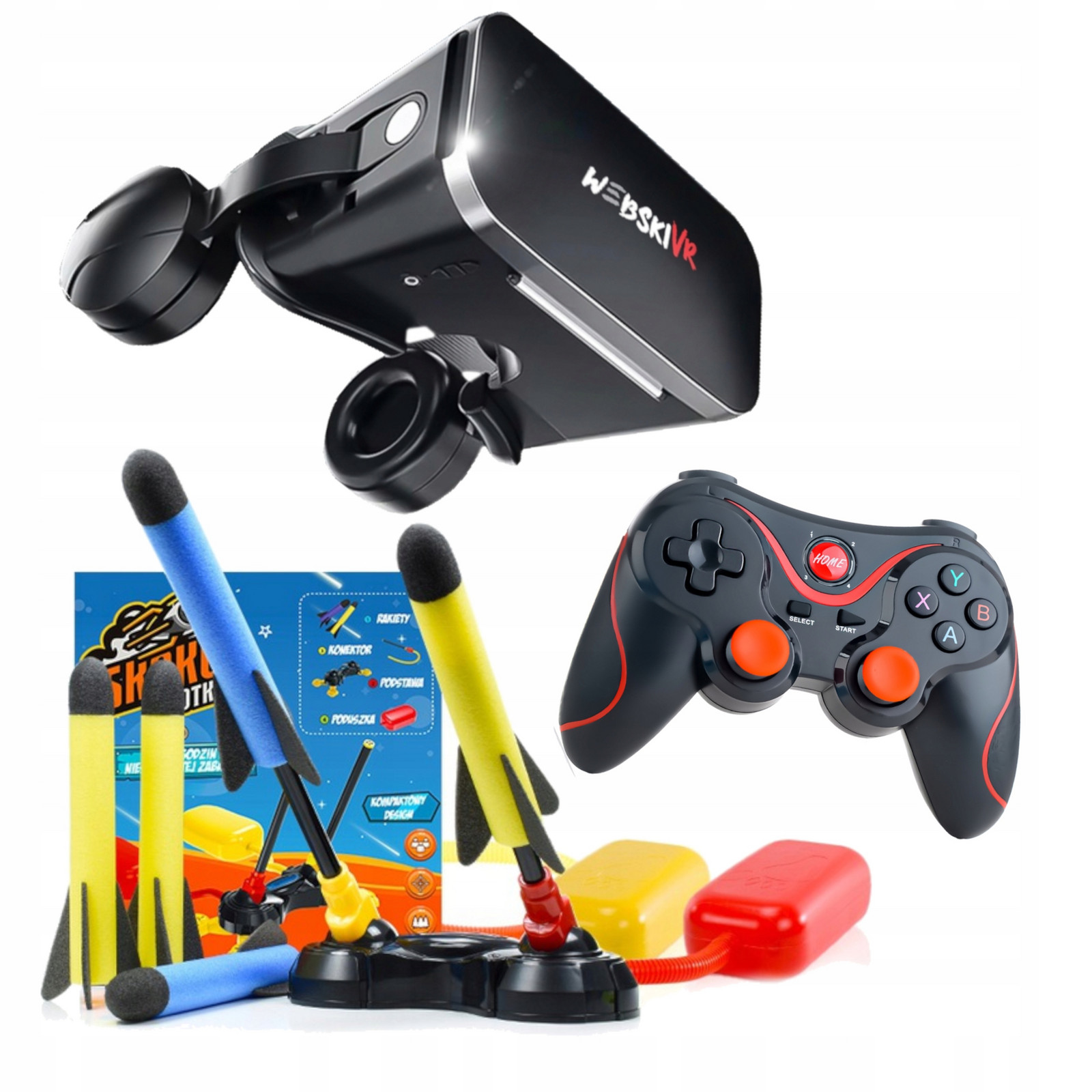 dárek K Svátku Brýle Vr Brýle 3D 360 Stupňů+gamepad+vystřelovač Raket