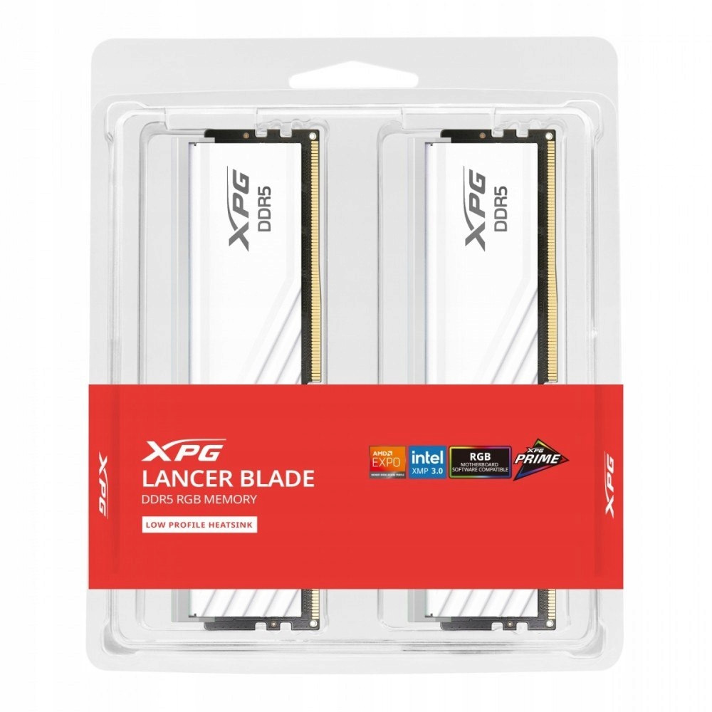 Paměť Xpg Lancer Blade DDR5 6000 32GB 2x16 CL30 Rgb bílá