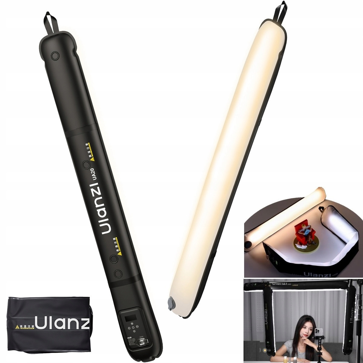 Led lampa Ulanzi UA20 90cm 20W Nafukovací BiColor 12 efektů