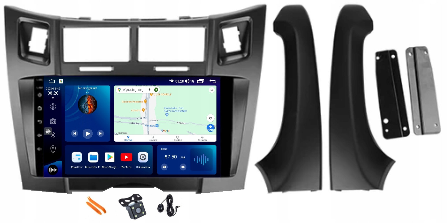 Radio Android Navigace Qled Carplay Lte Gps Dsp Toyota Yaris 2 08-13