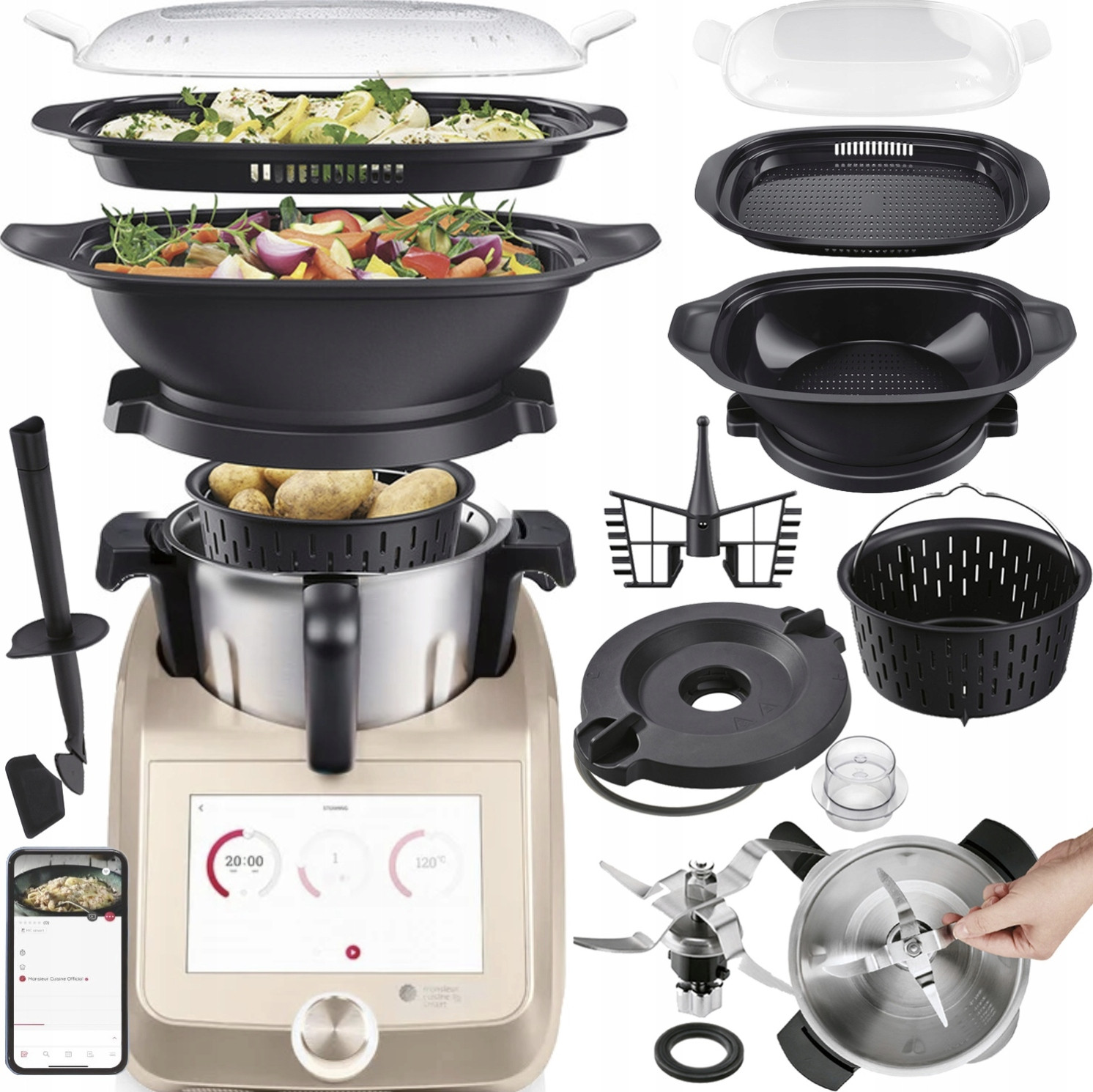 Kuchyňský Robot Lidlomix 2024 Monsieur Cuisine Smart Šampaňský Zlatý