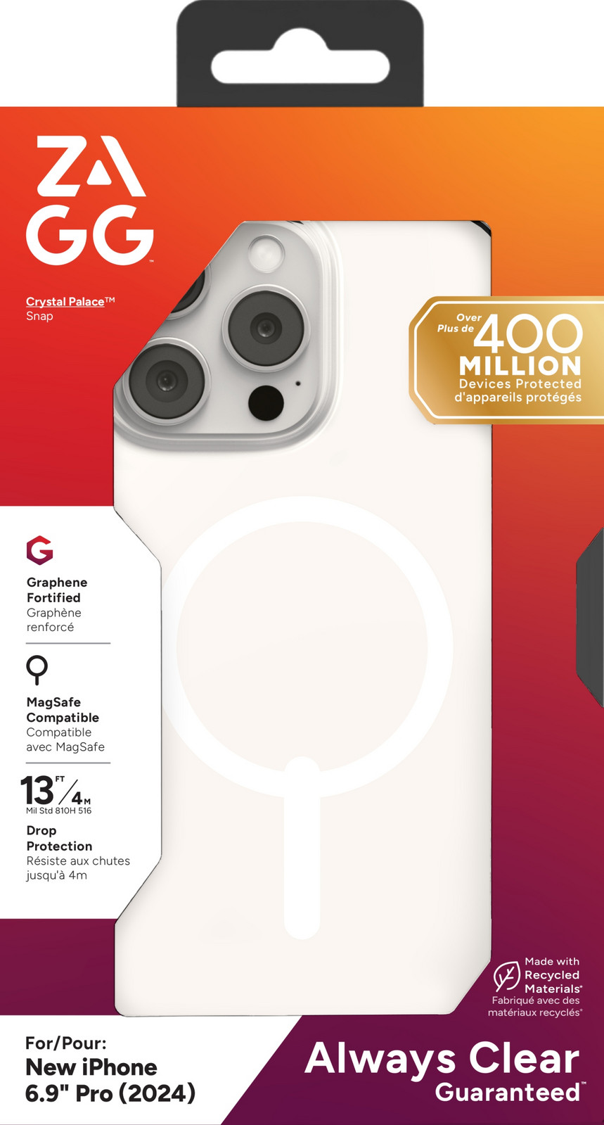 Pouzdro Pro Iphone 16 Pro Max Zagg Crystal Palace Snap Magsafe Case Zadní Kryt