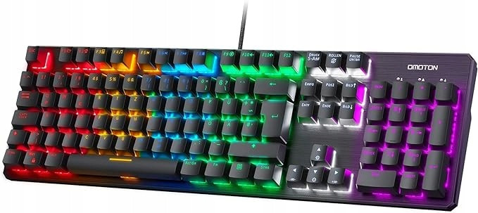 Mechanická Herní Klávesnice Omoton Usb Rgb Profesionální