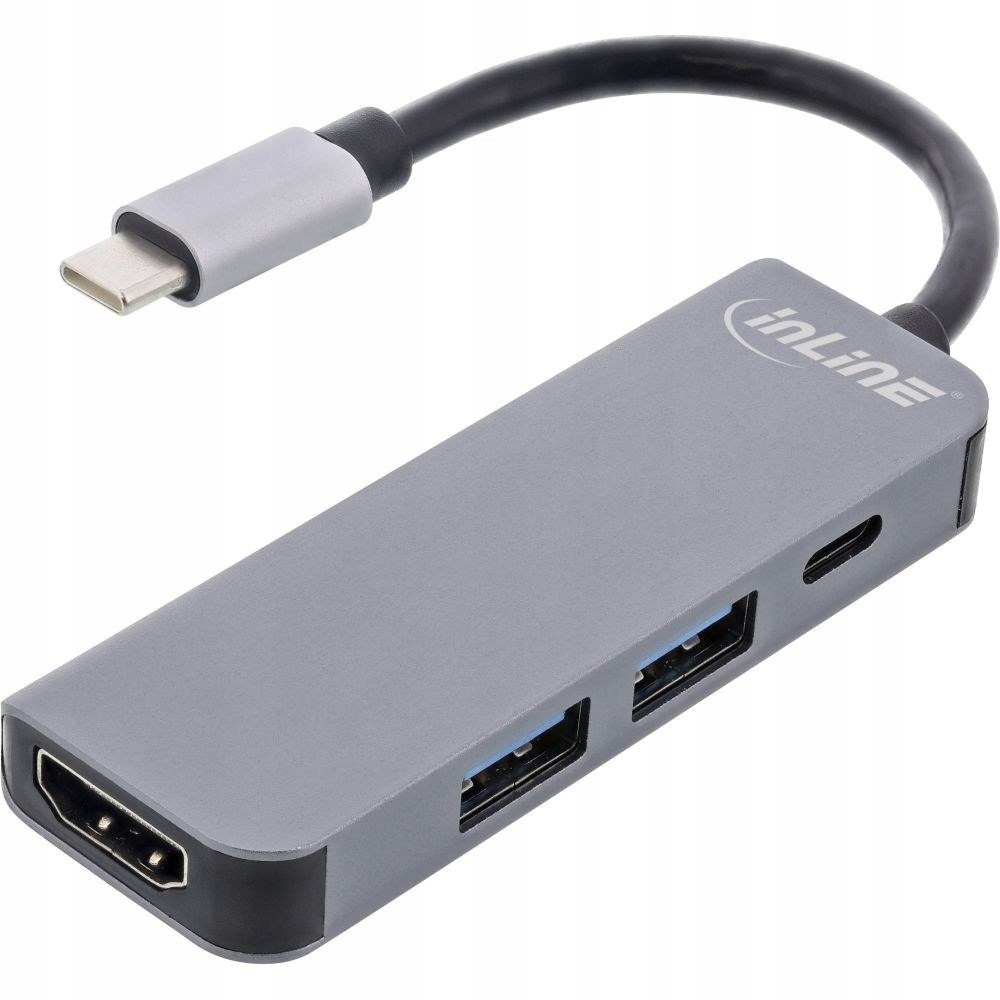 Multifunkční rozbočovač InLine Usb 3.2, 1x Usb-c, 2x Usb-a, Hdmi,