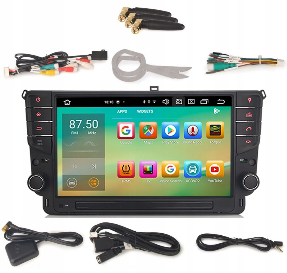 Radio 2DIN Navigace Android Volkswagen Golf 7 VII 4/64 Gb Dsp Carplay Lte