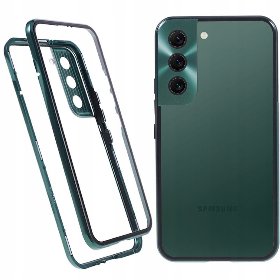 Magnetické Pouzdro Dual Glass s Rychlé pro Samsung Galaxy S21, Case Kryt