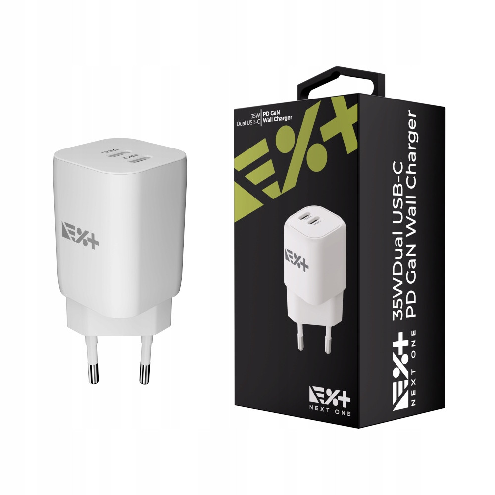 Next One Nabíječka do sítě Fast 35W GaN 2xUSB-C white