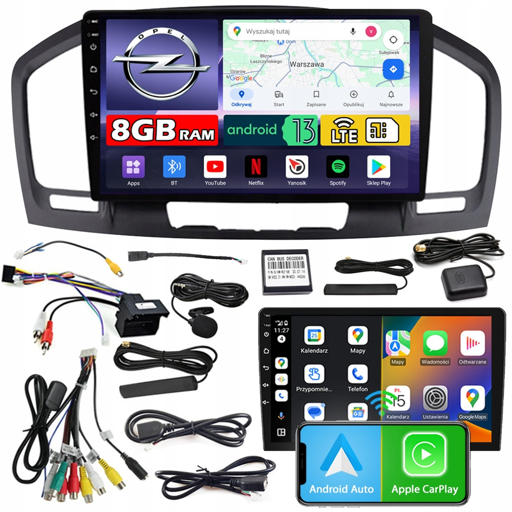 Ncs Autorádio ZQ9 Opel Insignia 2008-2013 Android Navigace 8GB Lte