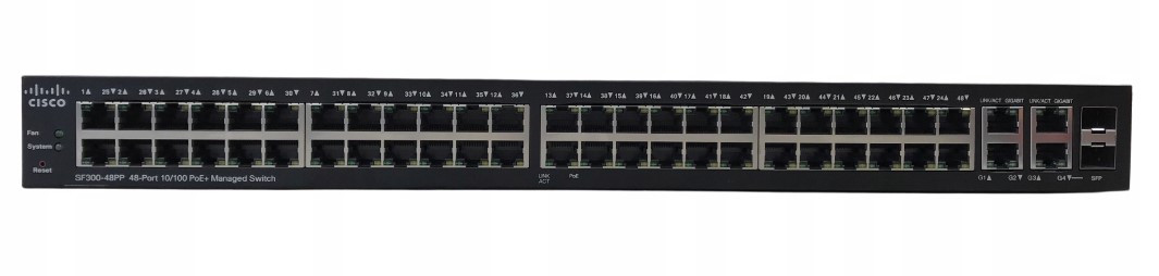 Nový Cisco SF300-48PP Switch 48x 10/100 PoE+ Box