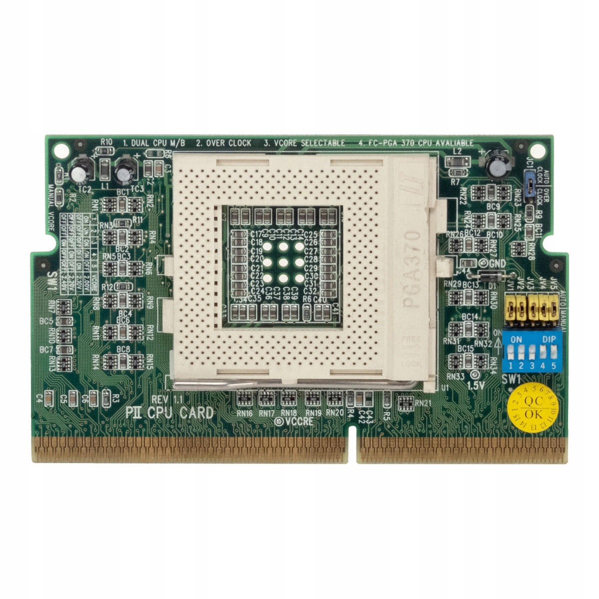 Intel Pii Cpu Card Rev 1.1 PGA370 Riser Board