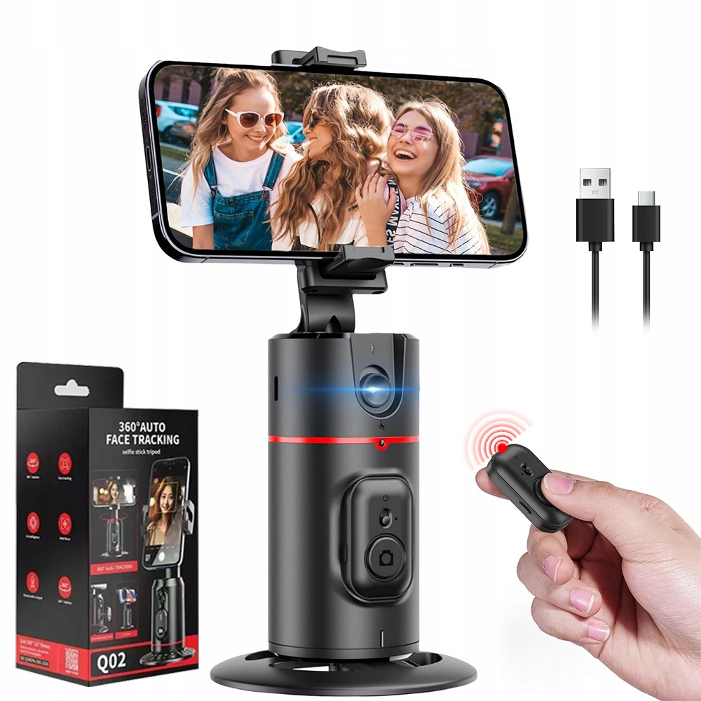 Držák Telefonu Selfie Tyč Stativ Otočný Pohybový Senzor 360° Bluetooth