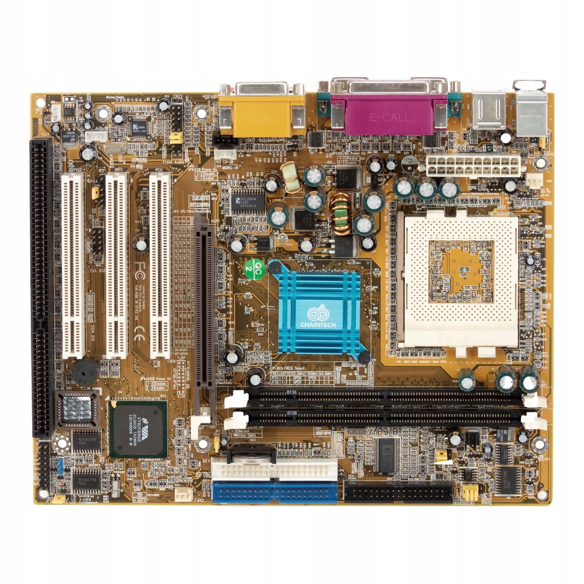 Chaintech 6VIA5T-C100A Socket 370 Sdram Agp Pci Isa mATX