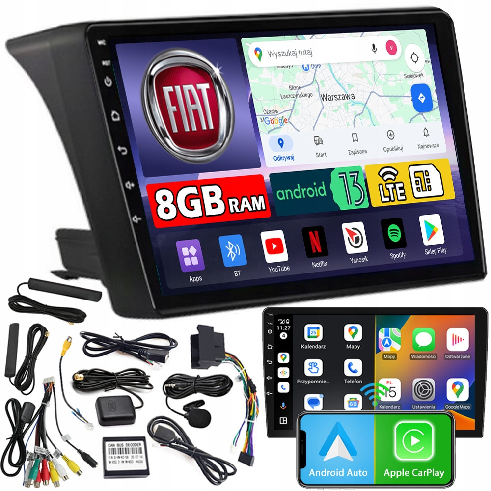 Ncs Autorádio ZQ9 Fiat Ducato 2007-2015 Android Navigace 8GB Lte