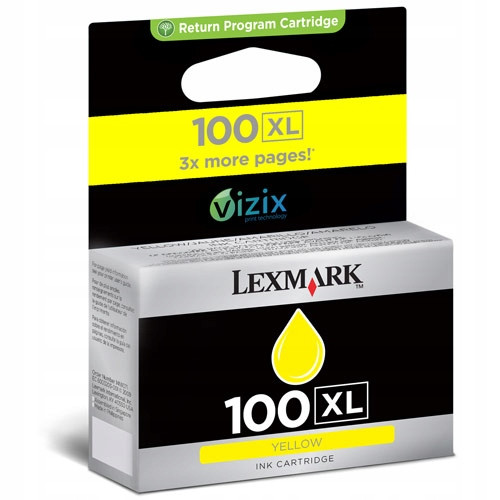 Lexmark originální ink inkoust 14N1071E, #100XL, yellow, return, 600s