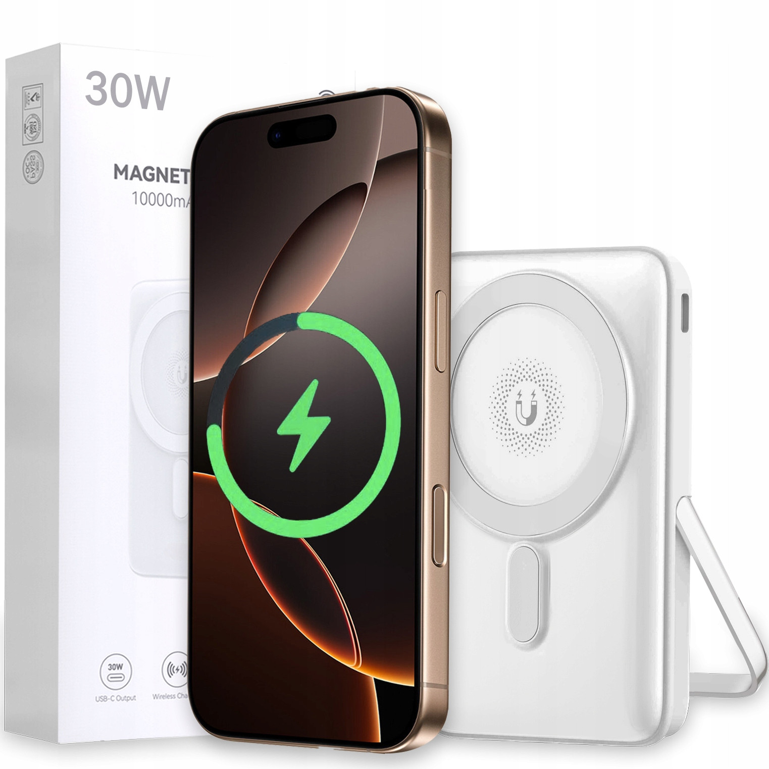 Bezdrátová 30W Powerbanka s MagSafe Indukční pro Iphone 14/15/16 Pro Max