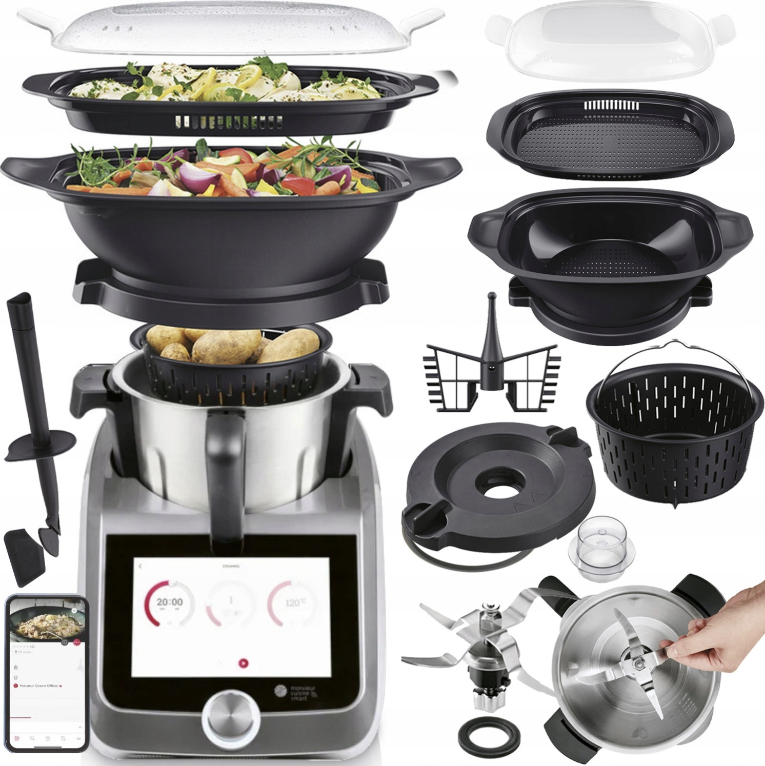 Kuchyňský Robot Lidlomix 2024 Monsieur Cuisine Smart Titanový Limitovaný