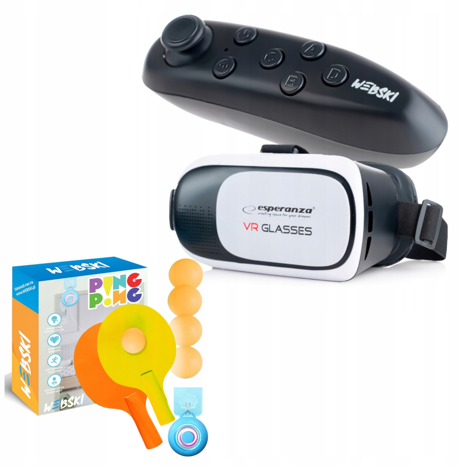 dárek K Svátku Brýle Vr Brýle 3D 360 Stupňů+gamepad+hra Ping Pong