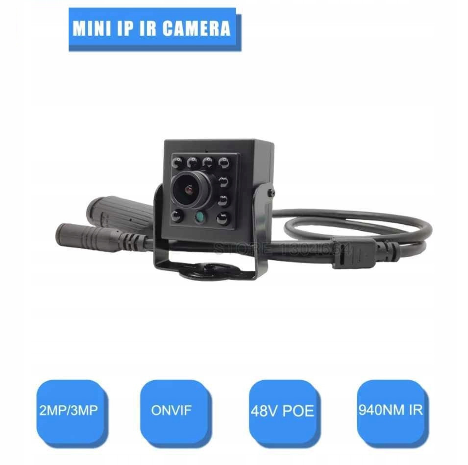 Ip kamera Pinhole 4mpx 48V Poe Audio Infračervená Mini Ip kamera Onvif P2P