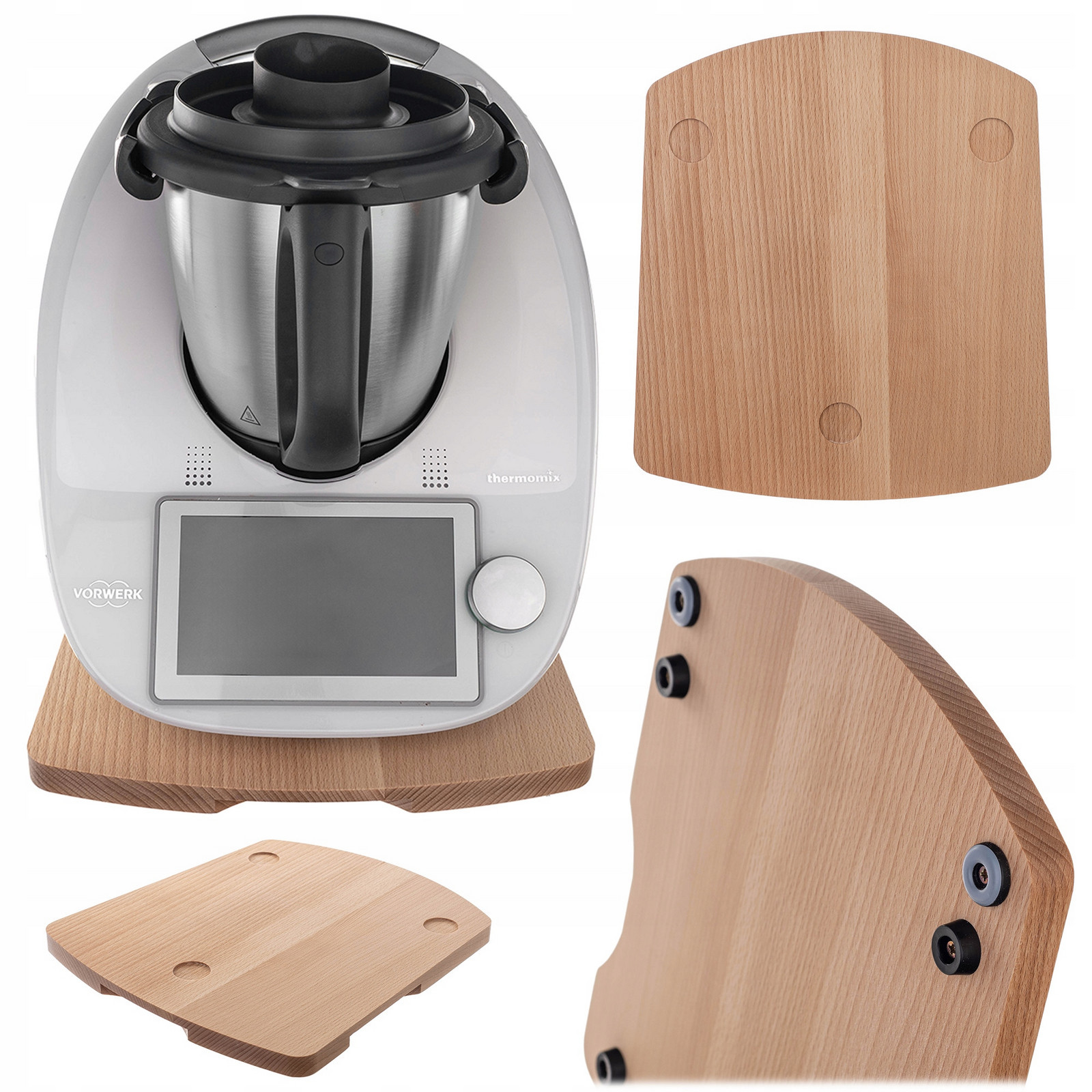 Podstavec Pod Thermomix Termomiks TM5 TM6 Bukové Prkénko Pevné 34x28 cm