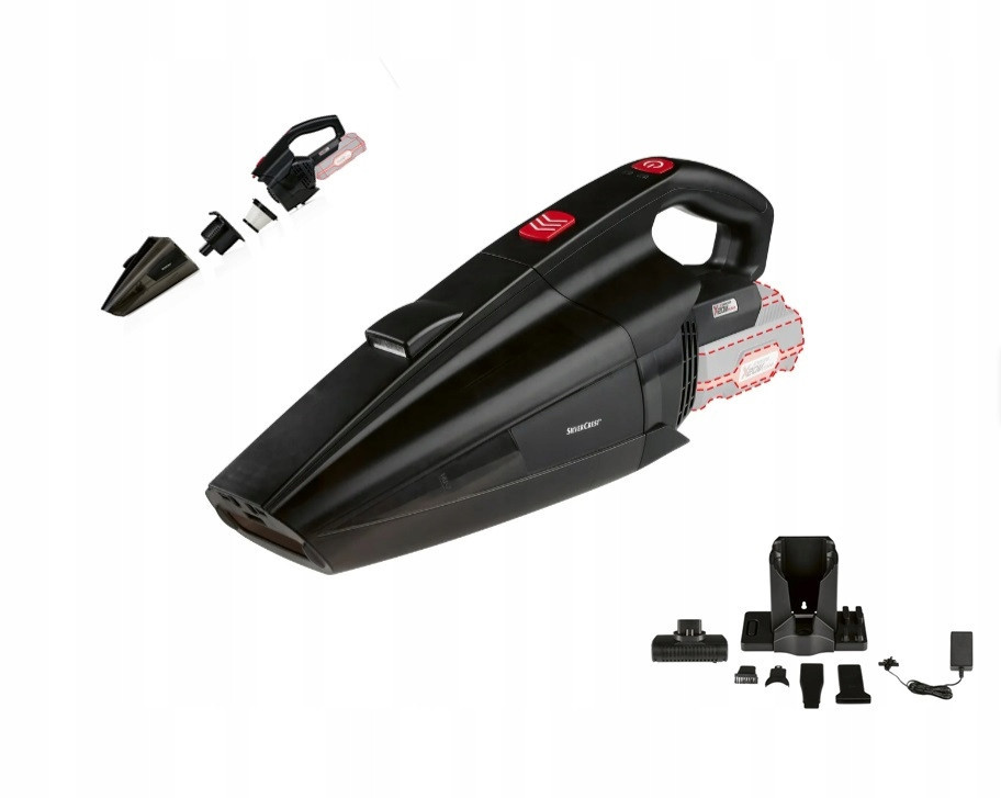 Vysavač ruční aku Silvercrest SHSA20-LI A1 černý X20 V Team Parkside